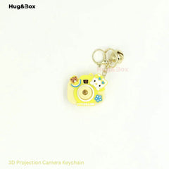 Camera Projection Keychain – Cute Cartoon Projector Keyring with Light & Image Display - Hug&Box