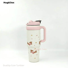 DualSip Cute Tumbler - Hug&Box