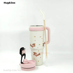 DualSip Cute Tumbler - Hug&Box