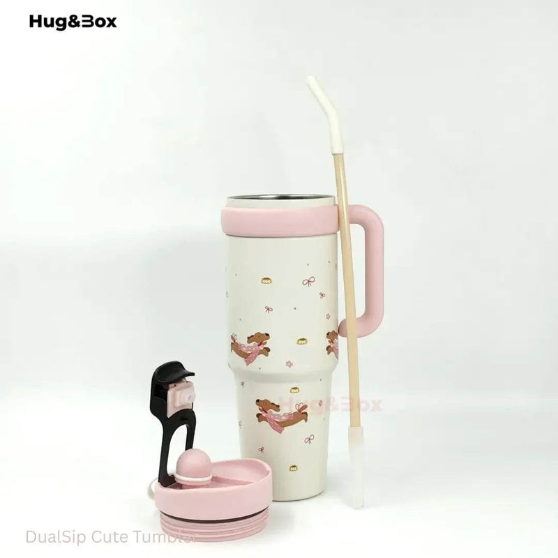 DualSip Cute Tumbler - Hug&Box