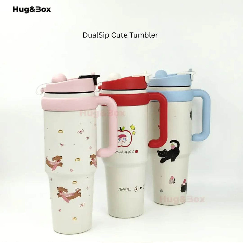 DualSip Cute Tumbler - Hug&Box