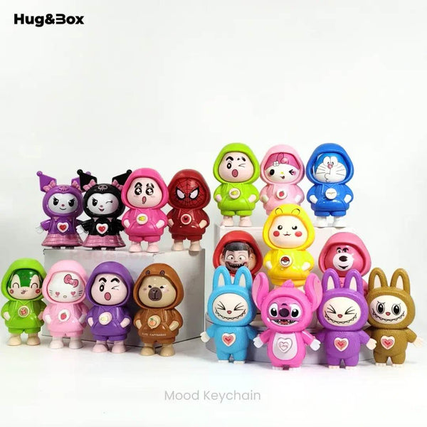 Mood Face Changing Keychain – Triple Expression - Hug&Box