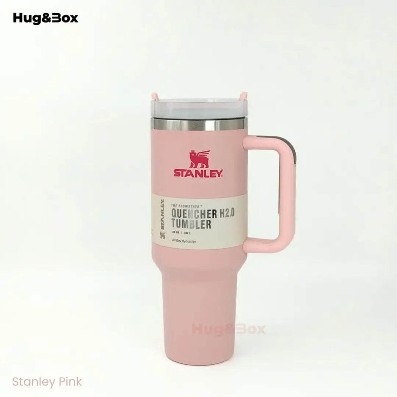 The Quencher H2.0 Flowstate Tumbler – 40 OZ Stanley Bottle with Handle & Straw - Hug&Box