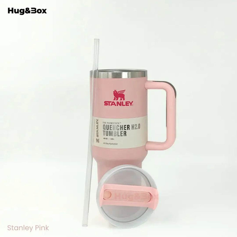 The Quencher H2.0 Flowstate Tumbler – 40 OZ Stanley Bottle with Handle & Straw - Hug&Box